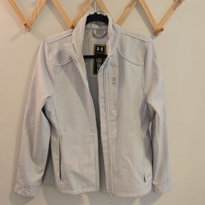 Under Armour Soft Gray Full-Zip Jacket, Womens Medium